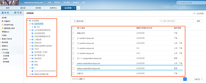 网易企业邮箱网盘权限3